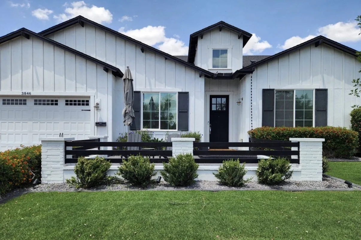 Front yard masonry and landscape improvements by AZ Top Remodeling