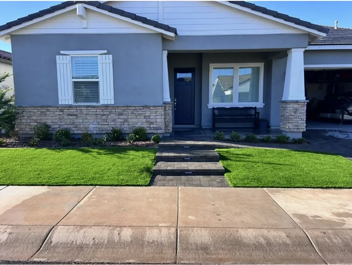 Paver walkway and front yard hardscape by AZ Top Remodeling